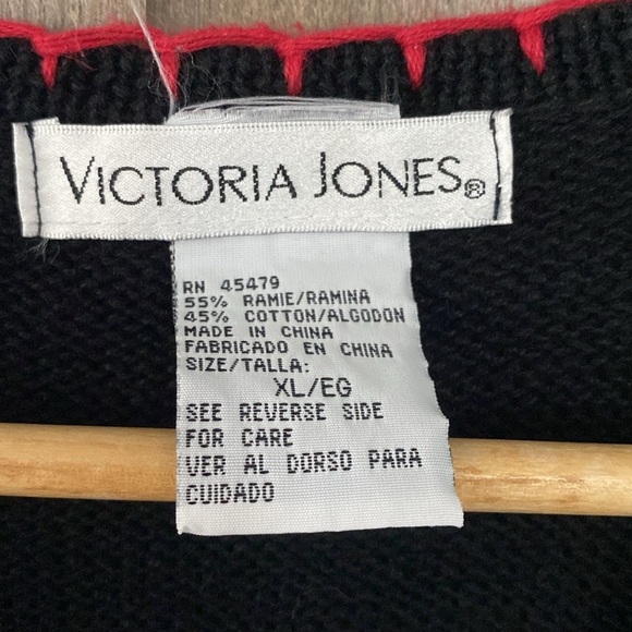 Victoria Jones Vintage Festive Christmas Sweater Cotton Blend Women's Size XL - Picture 8 of 14